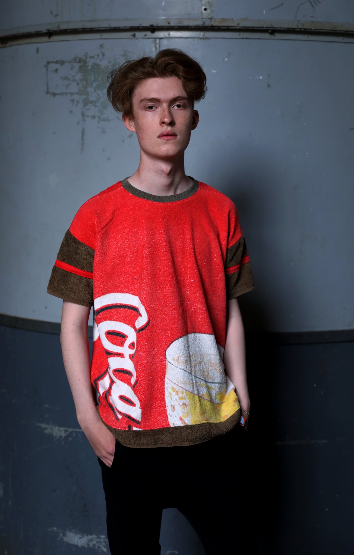 Unique Unisex T-shirt Upcycling Cola, size M