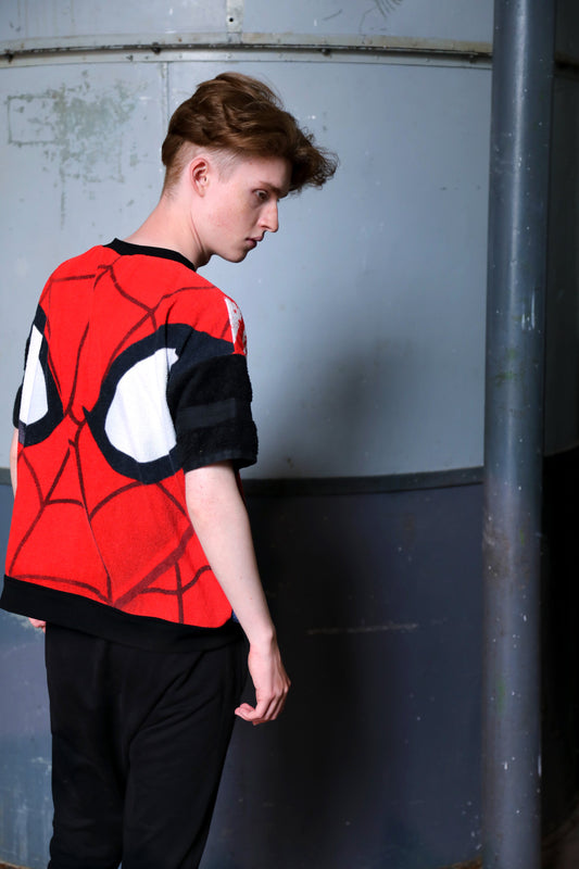 Camiseta Unique Unisex Upcycling Spiderman, talla M