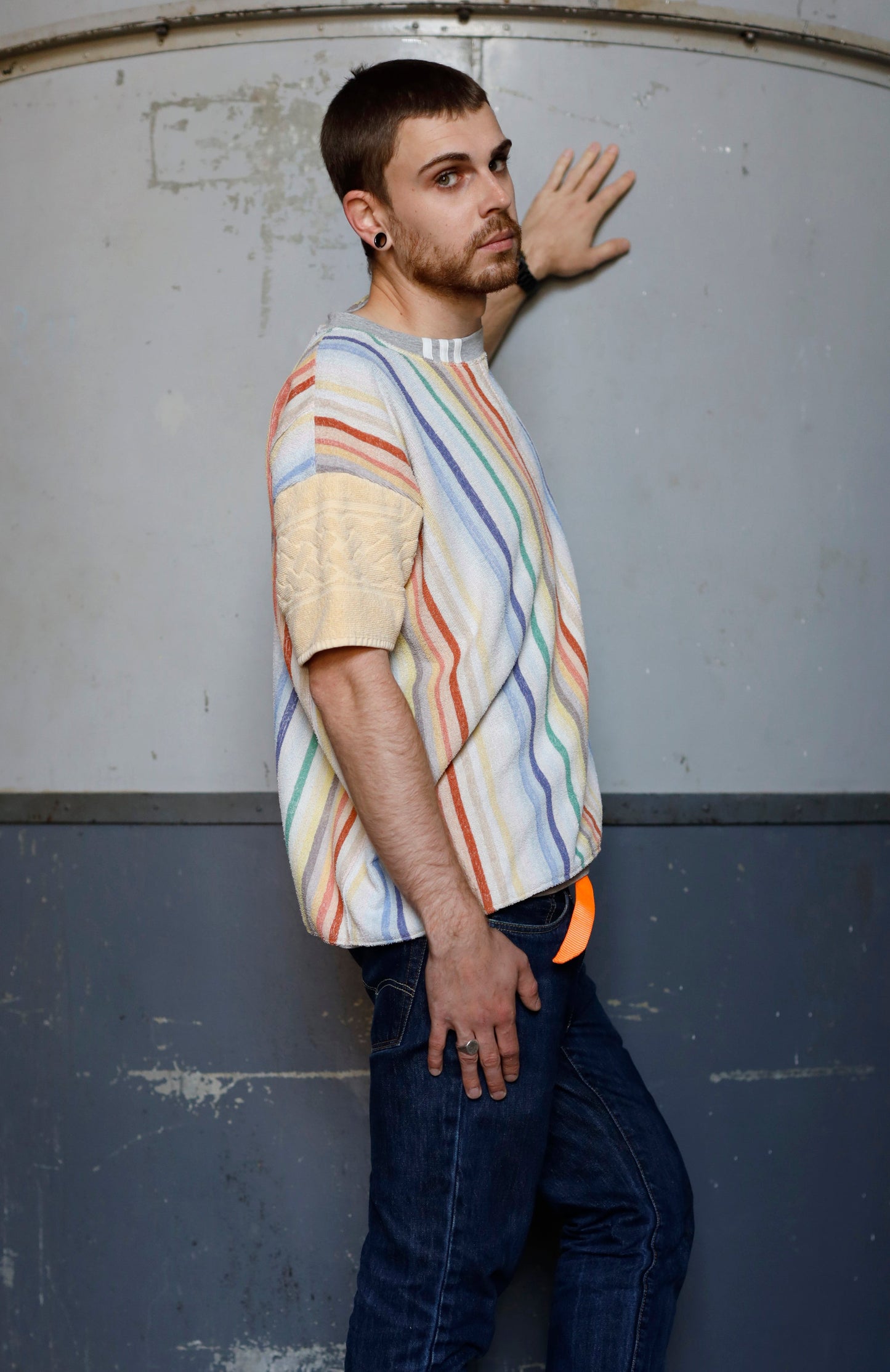 Unique Unisex T-shirt Upcycling Addidas, size L