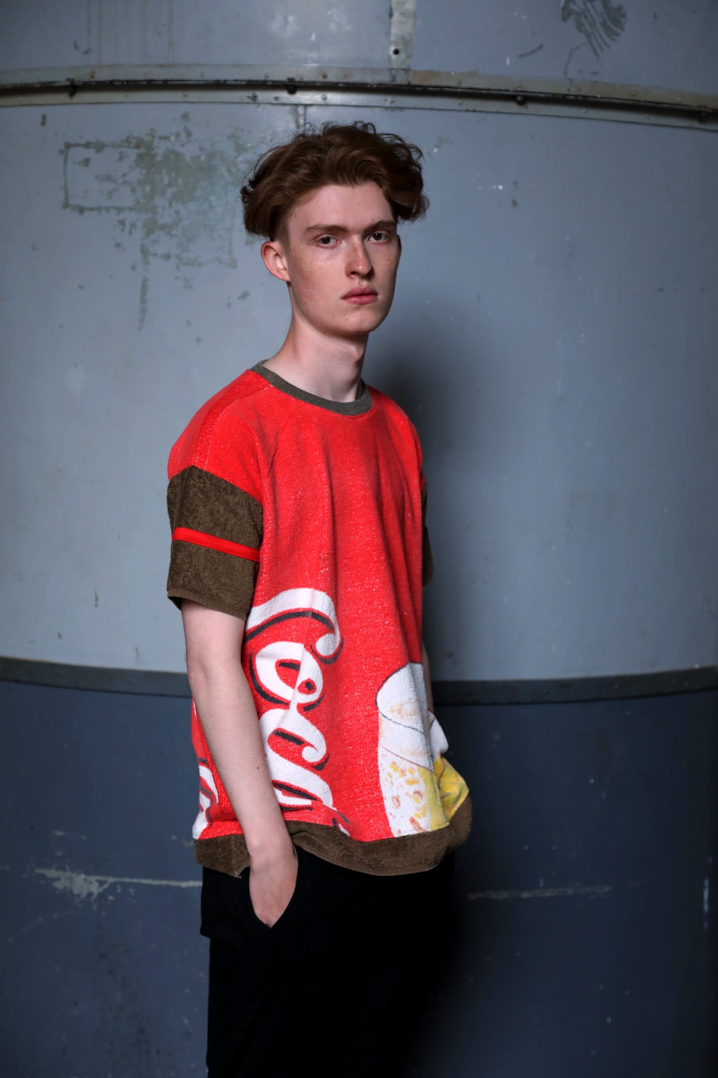 Unique Unisex T-shirt Upcycling Cola, size M