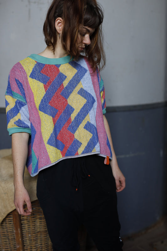 Unique Unisex Reversible T-shirt Upcycling, size M
