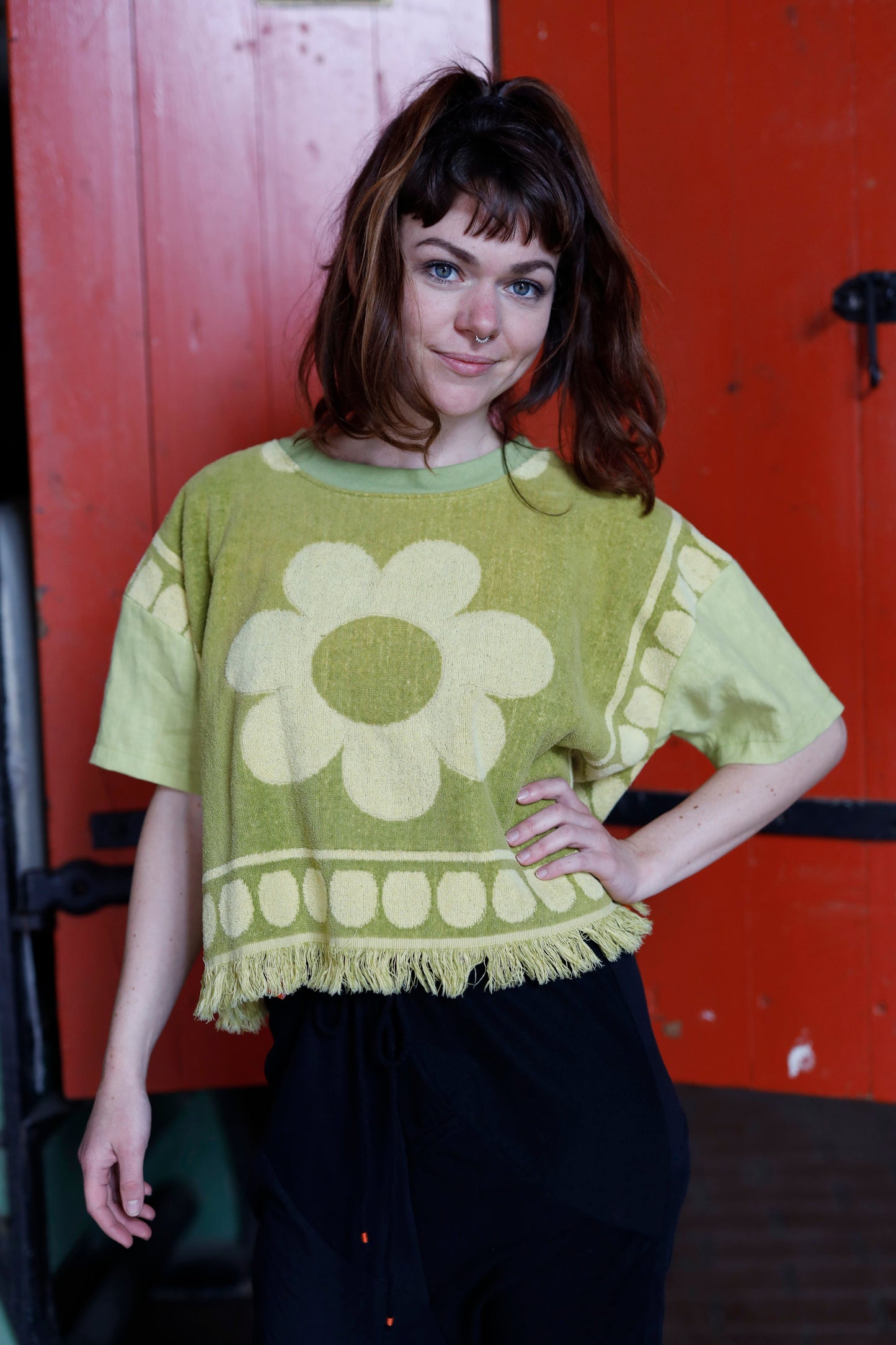 Camiseta Unique Unisex Upcycling Flores, talla M