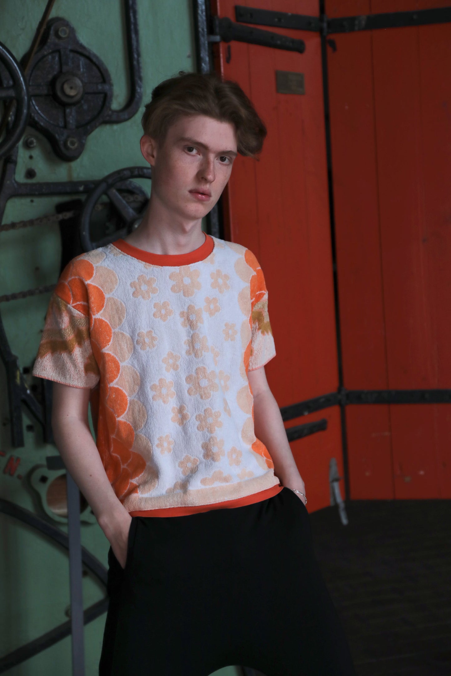 Unique Unisex T-shirt Upcycling Fish, size M