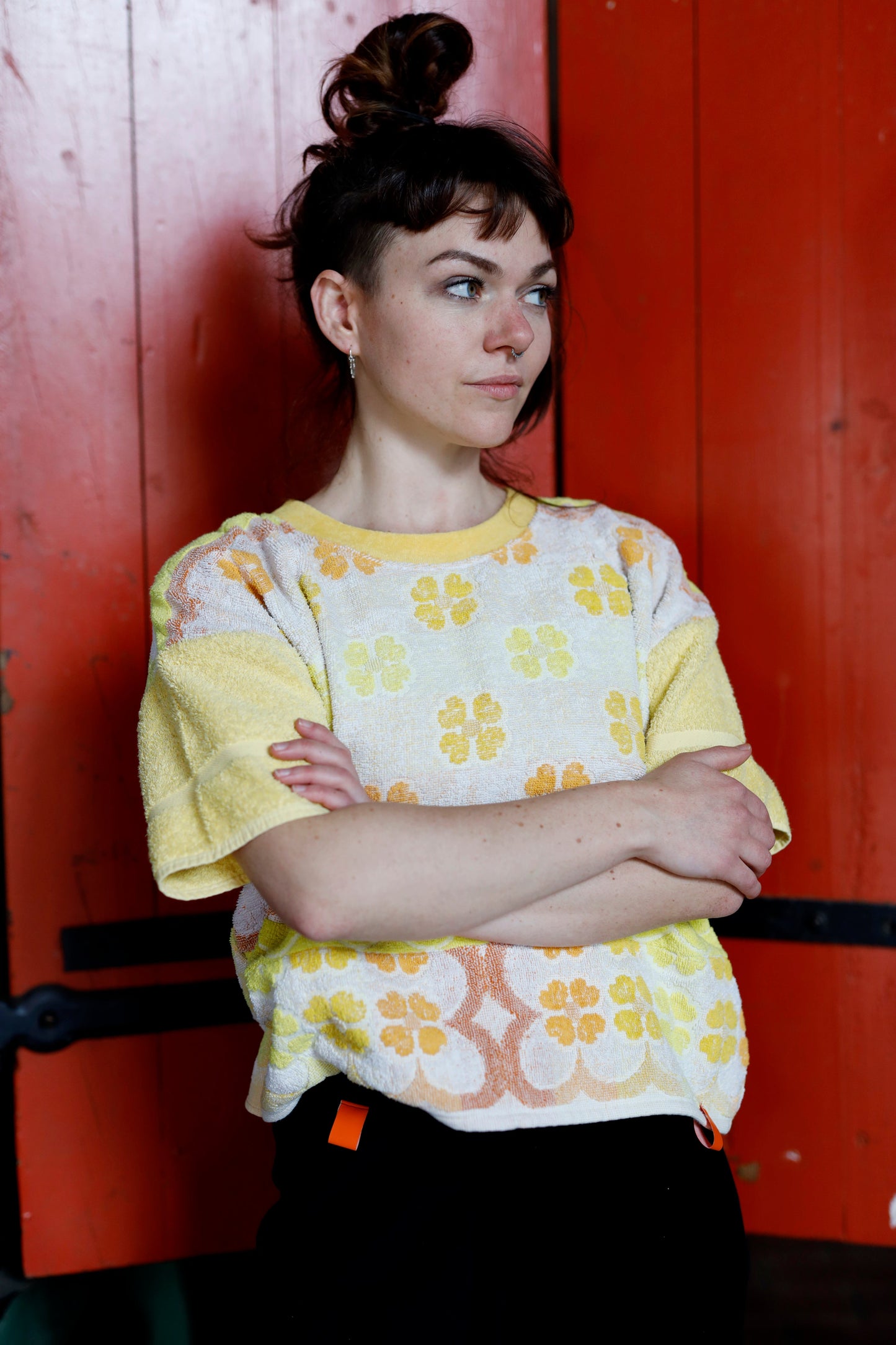 Camiseta unisex Upcycling Flower, talla M