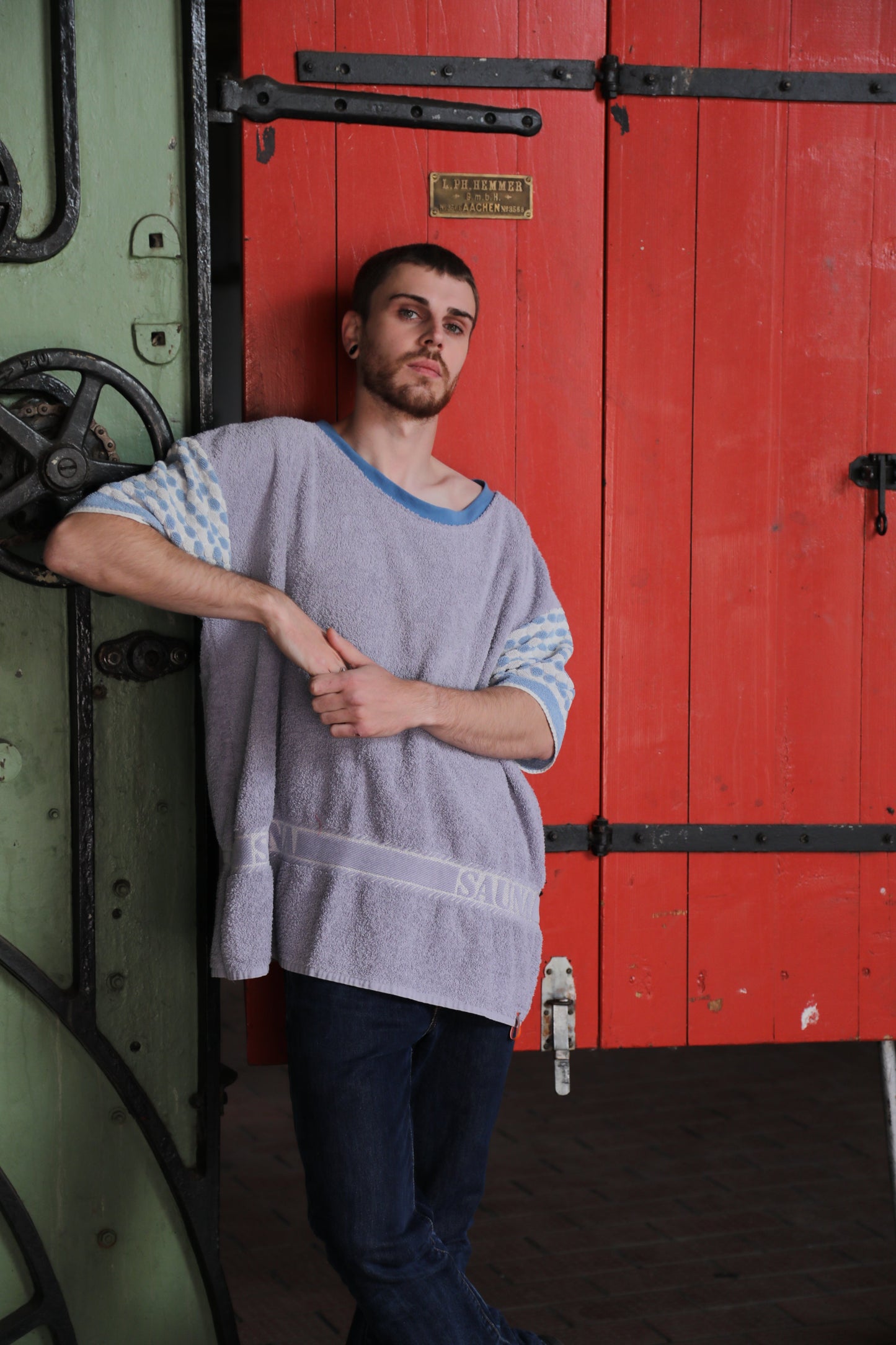 Unisex T-Shirt Upcycling Sauna, Größe XL