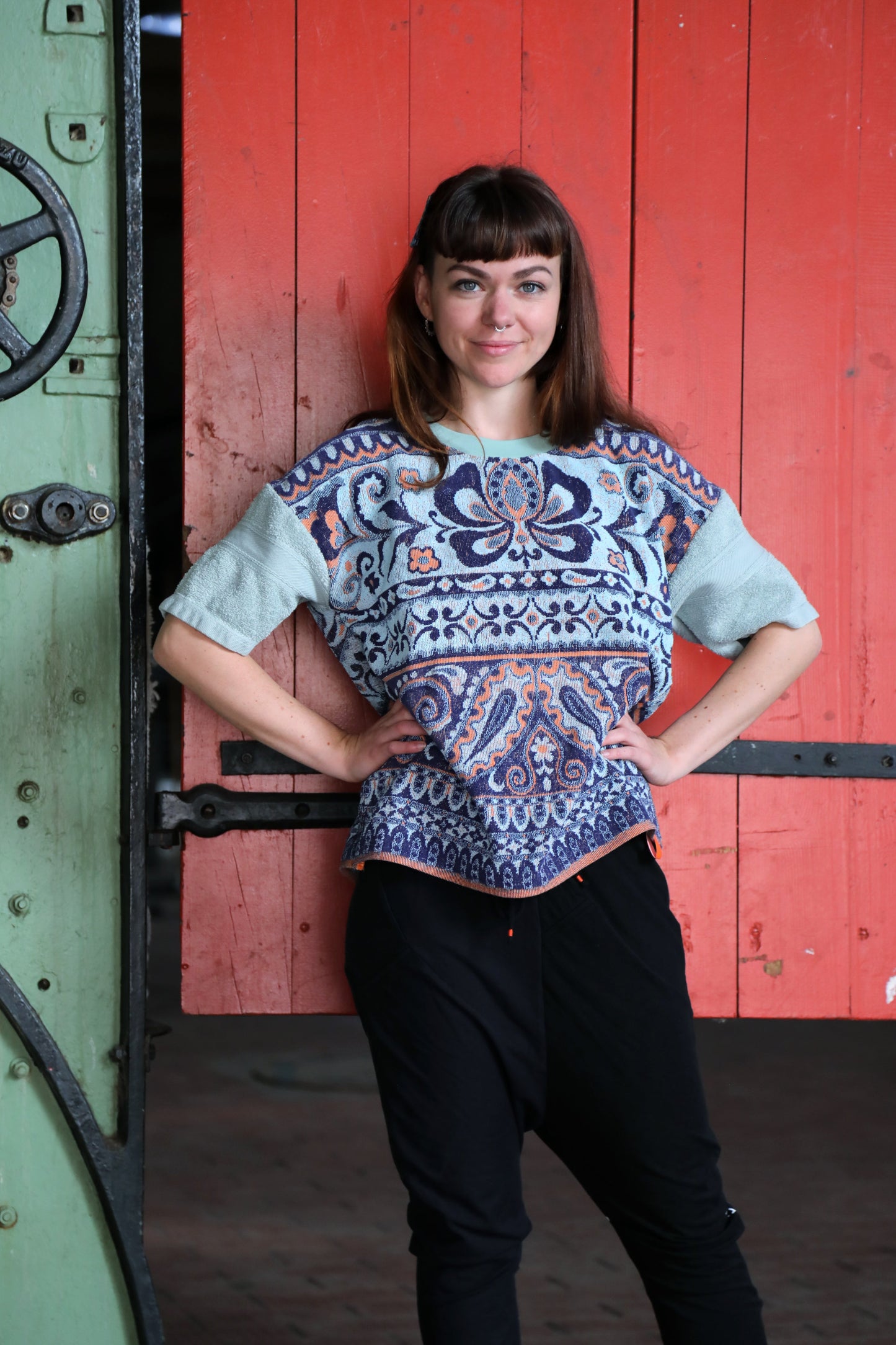 Camiseta Unique Unisex Upcycling Turquesa, talla M