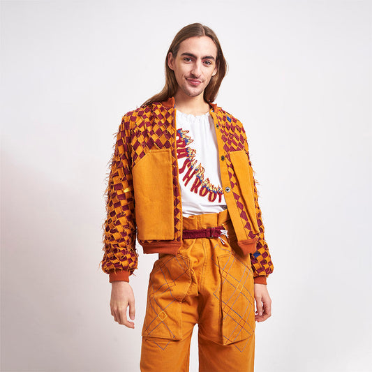 Recycled Cotton Jacket, Orange