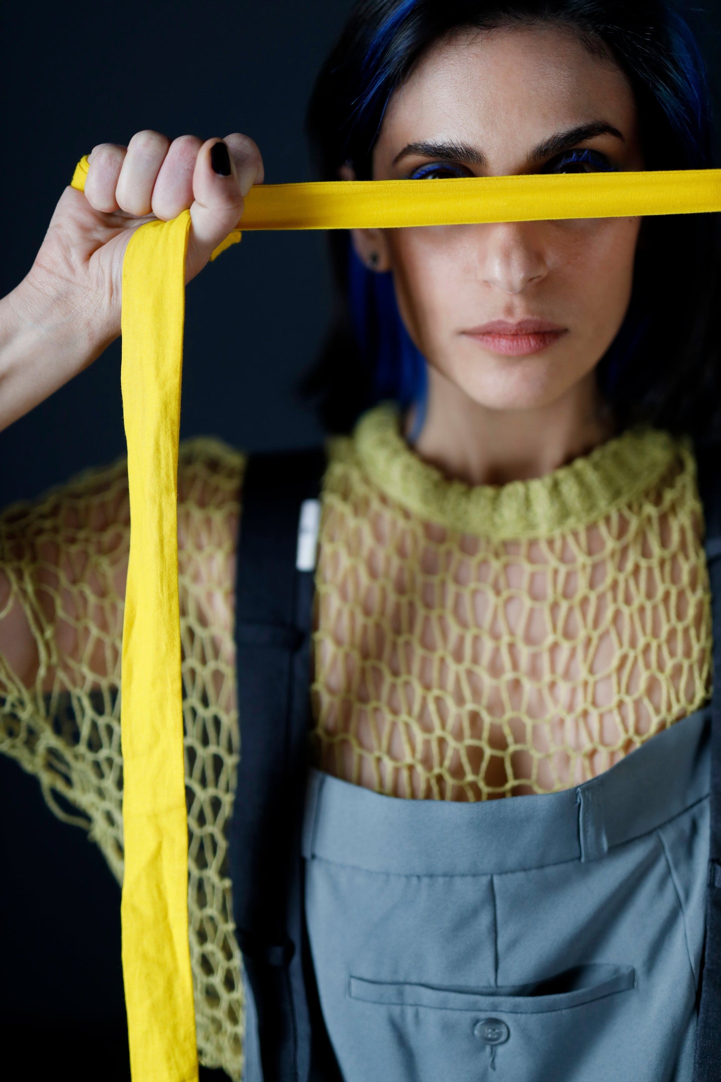 Yellow Hand-knitted Sweater
