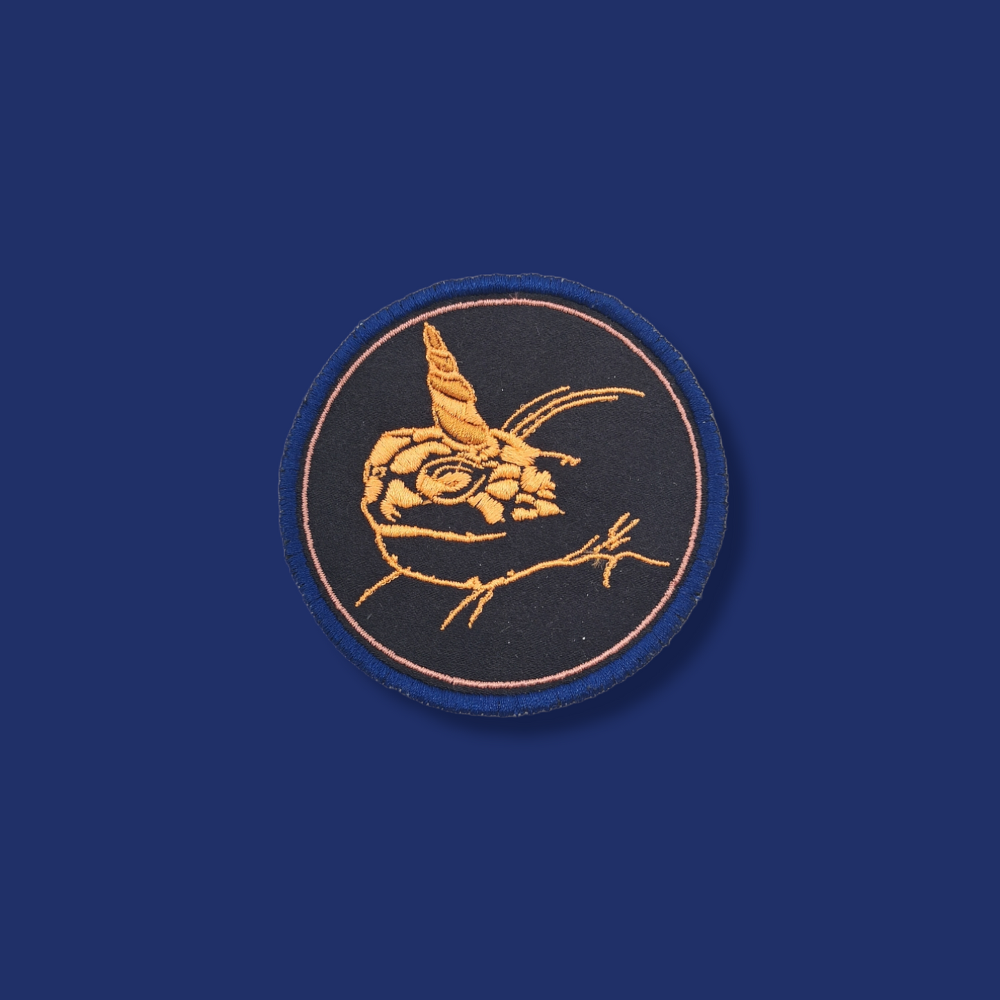 Schildkrötenhorn-Patch Blau