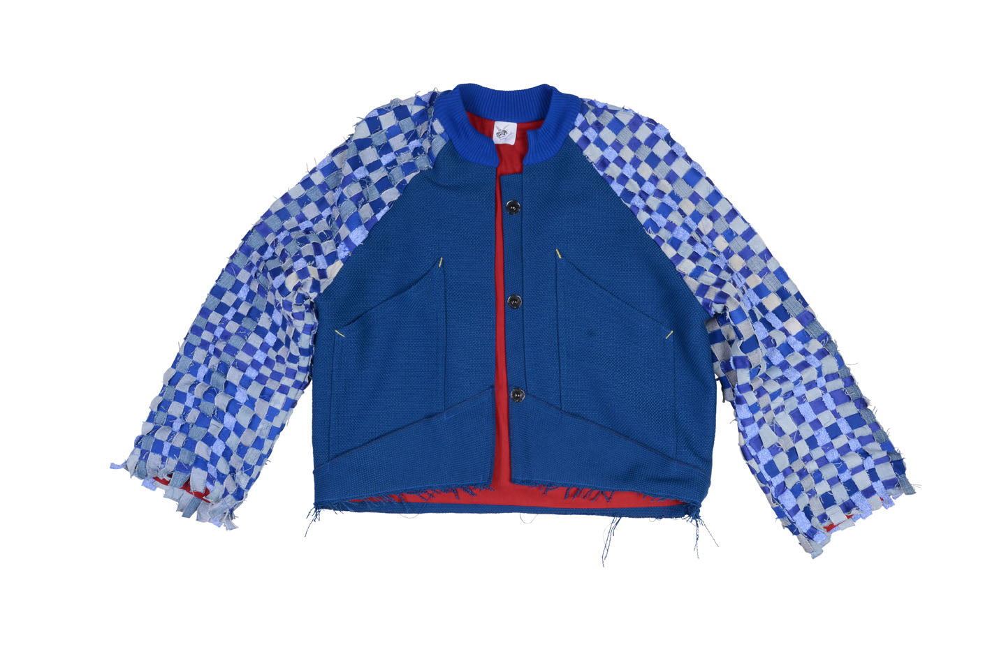 Blaue Jacke aus recycelter Baumwolle