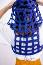 Mini Pu, blue hand-knitted top - Imagen 5