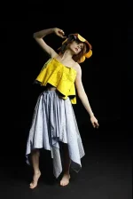 Sad Margarita Top, pleated, reversible - Imagen 2