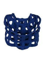 Mini Pu, blue hand-knitted top - Imagen 2