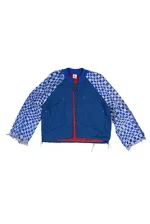 Blue Recycled Cotton Jacket - Imagen 5