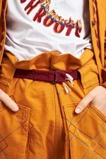 Handcrafted, woven Red Belt - Imagen 3