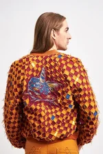 Recycled Cotton Jacket, Orange - Imagen 2