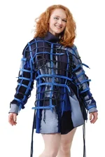 Shoe Lace Sweater, Blue