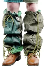 Patched Leg Warmers / Bag
