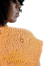 Knitted Pull-Over Top, Orange - Imagen 2