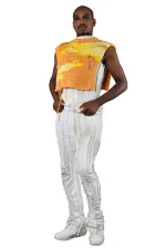 Knitted Pull-Over Top, Orange - Imagen 3